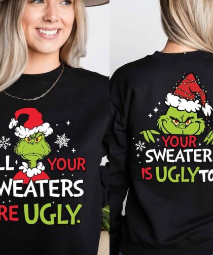 Disney 'Ugly Sweaters' Fun Green Hand Print Sweatshirt