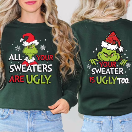 Disney 'Ugly Sweaters' Fun Green Hand Print Sweatshirt