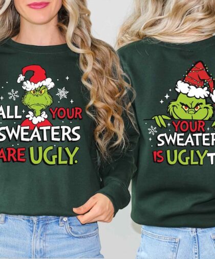 Disney 'Ugly Sweaters' Fun Green Hand Print Sweatshirt