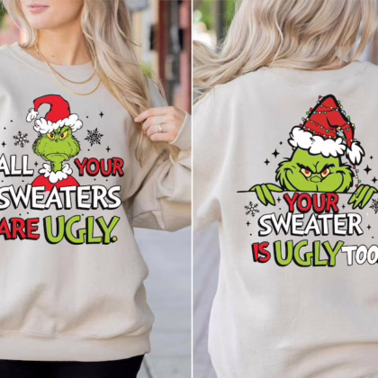 Disney 'Ugly Sweaters' Fun Green Hand Print Sweatshirt