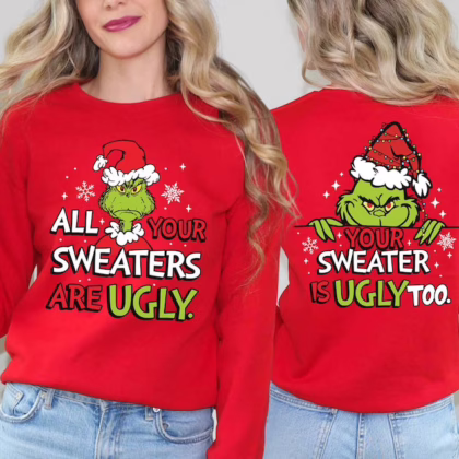 Disney 'Ugly Sweaters' Fun Green Hand Print Sweatshirt