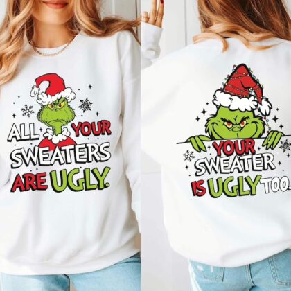 Disney 'Ugly Sweaters' Fun Green Hand Print Sweatshirt