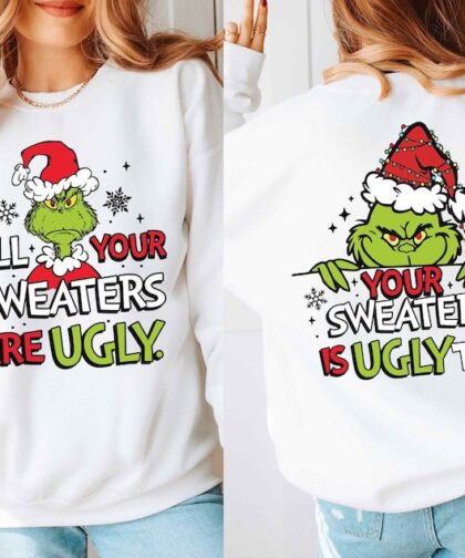 Disney 'Ugly Sweaters' Fun Green Hand Print Sweatshirt