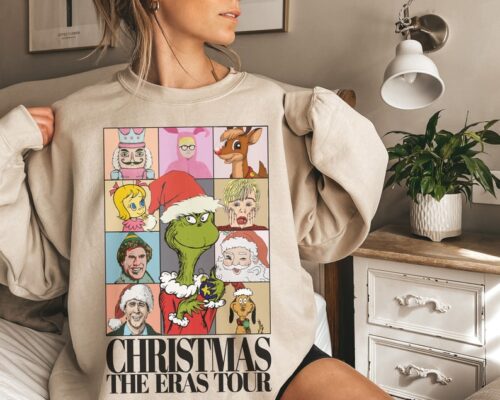 Funny Tween Trendy Swift Fan Christmas Era Holiday Sweatshirt