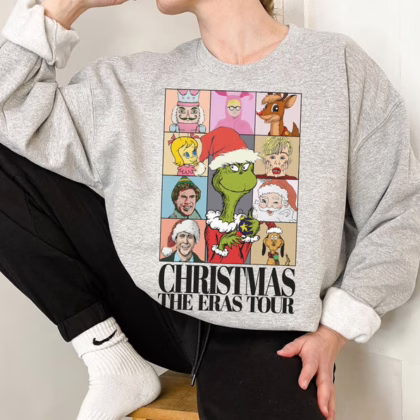 Funny Tween Trendy Swift Fan Christmas Era Holiday Sweatshirt