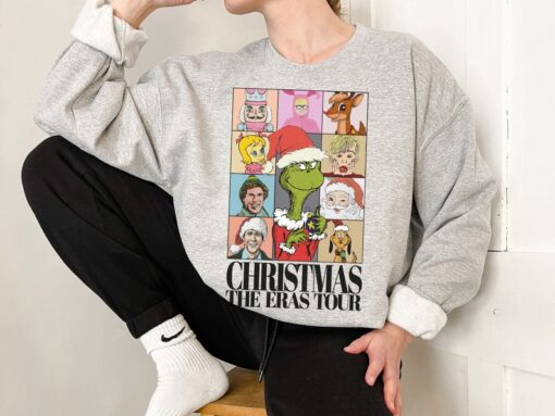 Funny Tween Trendy Swift Fan Christmas Era Holiday Sweatshirt