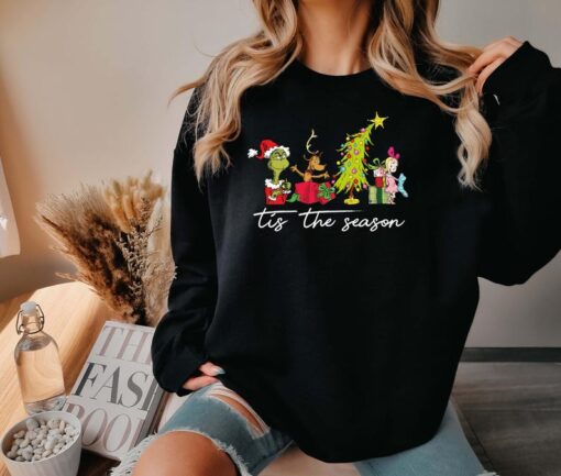 Merry Grinchmas: Tis the Season Trendy Grinch Christmas Sweatshirt - Unique Grinch Design, Premium Material Sweater