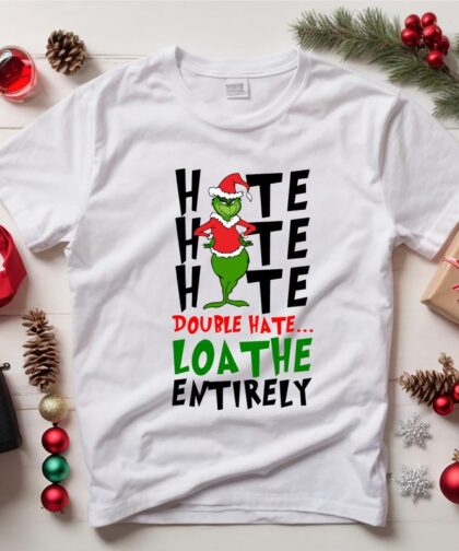 Merry Grinchmas Double Hate Exclusive Edition Hooded Sweatshirt - Vibrant Grinch Sign - Youthful Fashion Trend