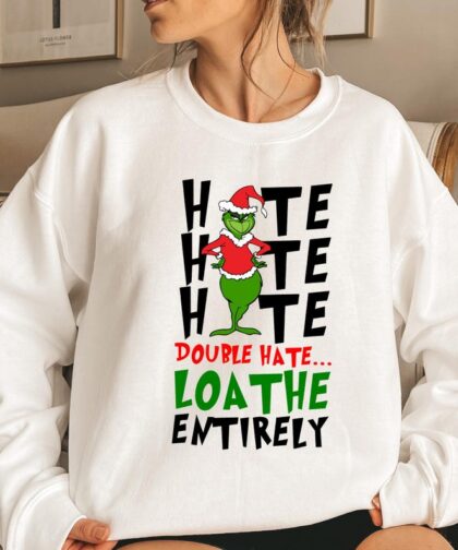 Merry Grinchmas Double Hate Exclusive Edition Hooded Sweatshirt - Vibrant Grinch Sign - Youthful Fashion Trend