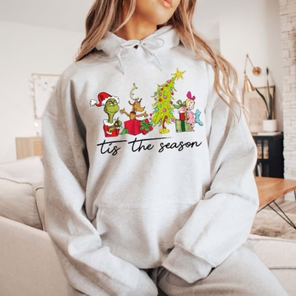 Merry Grinchmas: Tis the Season Trendy Grinch Christmas Sweatshirt - Unique Grinch Design, Premium Material Sweater