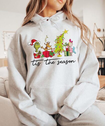 Merry Grinchmas: Tis the Season Trendy Grinch Christmas Sweatshirt - Unique Grinch Design, Premium Material Sweater