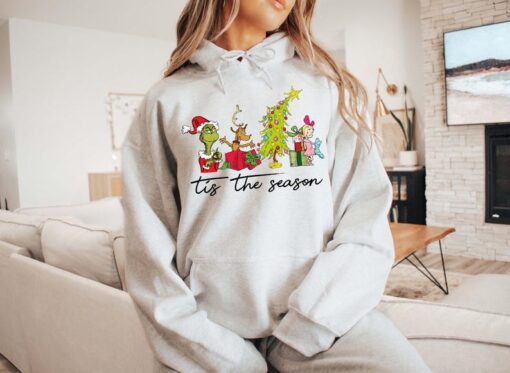 Merry Grinchmas: Tis the Season Trendy Grinch Christmas Sweatshirt - Unique Grinch Design, Premium Material Sweater