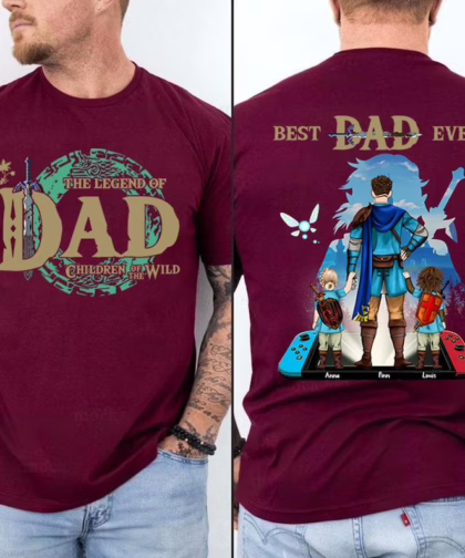 Custom The Legend Of Dad Shirt, Best Dad Ever Shirt, Children Of The Wild Shirt, Father's Day Gift For Mom, Daddy Shirt For Men