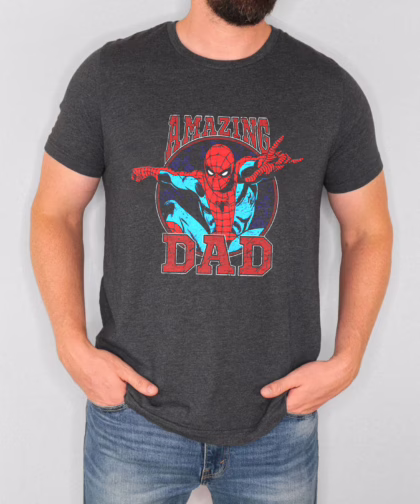 Marvel Spider – Amazing Dad T-Shirt | Funny Superhero Gift for Father’s Day