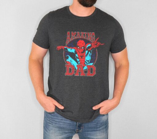 Marvel Spider – Amazing Dad T-Shirt | Funny Superhero Gift for Father’s Day