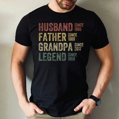 Personalized Dad Word Art Shirt – Father’s Day Gift for Strong, Loyal, Hardworking Fathers & Grandpas