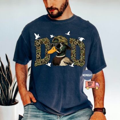 Comfort Colors® Hunting Dad T-Shirt, Duck Hunting Shirt, Mallard Duck Shirt, Daddy of Hunters, Camo Dad Shirt, Hunting Season, Daddy Shirt