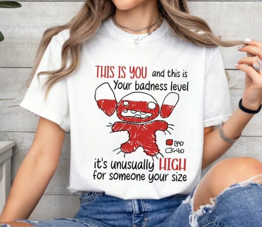 Disney Angry Stitch Portrait T Shirt, Funny Family Disney Shirts, Disney Stitch Shirt