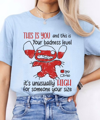 Disney Angry Stitch Portrait T Shirt, Funny Family Disney Shirts, Disney Stitch Shirt