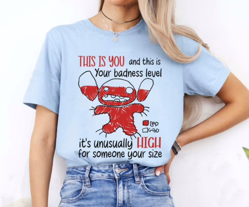 Disney Angry Stitch Portrait T Shirt, Funny Family Disney Shirts, Disney Stitch Shirt