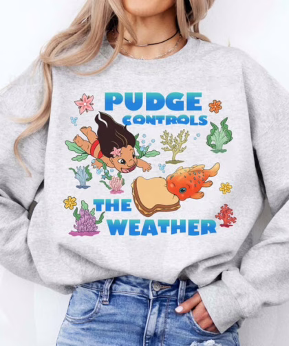 Disney Pudge Controls The Weather Stitch Shirt, Unique Disney Sweatshirt, Best Disney Gifts For Adults