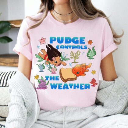 Disney Pudge Controls The Weather Stitch Shirt, Unique Disney Sweatshirt, Best Disney Gifts For Adults
