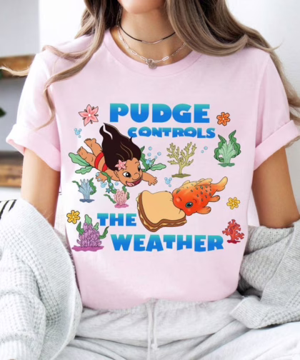 Disney Pudge Controls The Weather Stitch Shirt, Unique Disney Sweatshirt, Best Disney Gifts For Adults