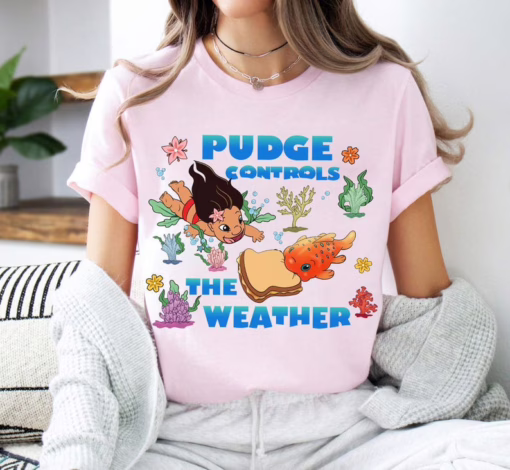 Disney Pudge Controls The Weather Stitch Shirt, Unique Disney Sweatshirt, Best Disney Gifts For Adults