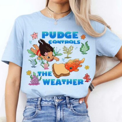 Disney Pudge Controls The Weather Stitch Shirt, Unique Disney Sweatshirt, Best Disney Gifts For Adults