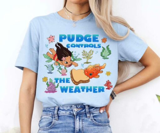 Disney Pudge Controls The Weather Stitch Shirt, Unique Disney Sweatshirt, Best Disney Gifts For Adults