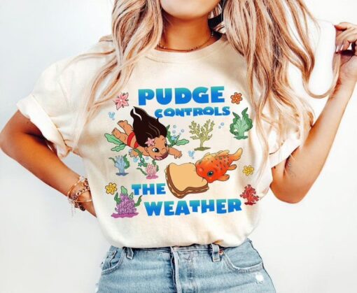 Disney Pudge Controls The Weather Stitch Shirt, Unique Disney Sweatshirt, Best Disney Gifts For Adults