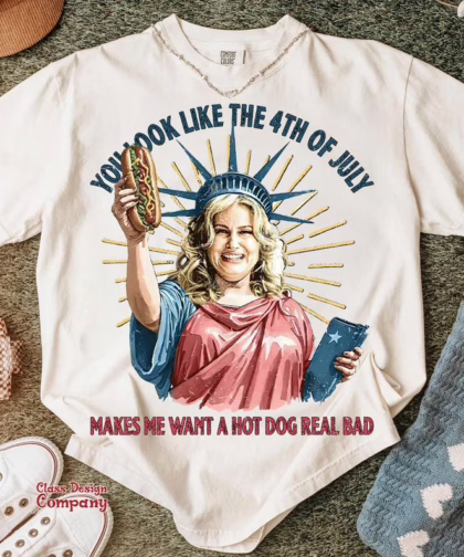 Funny Jennifer Coolidge You Look Like the 4th of July T Shirt, Fourth Of July Patriotic Shirt, Indepence Day Sweatshirt