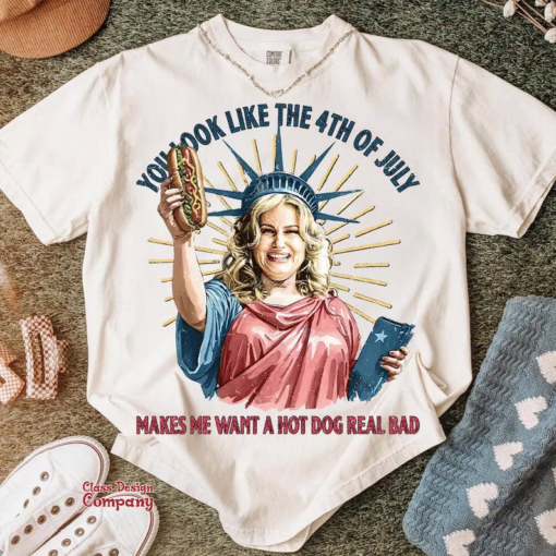 Funny Jennifer Coolidge You Look Like the 4th of July T Shirt, Fourth Of July Patriotic Shirt, Indepence Day Sweatshirt