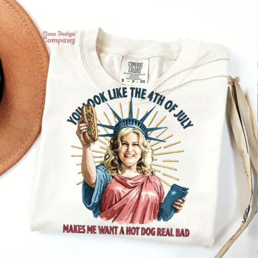 Funny Jennifer Coolidge You Look Like the 4th of July T Shirt, Fourth Of July Patriotic Shirt, Indepence Day Sweatshirt