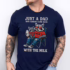 Funny Raccoon Dad Shirt - Just A Dad Who Always Came Back With The Milk Tee - Father's Day Gift T-Shirt