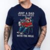 Funny Raccoon Dad Shirt - Just A Dad Who Always Came Back With The Milk Tee - Father's Day Gift T-Shirt