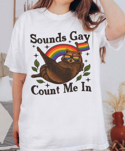 Gay Count Me In Racoon LGBT Shirt, Gift for LGBT Community, Pride Month T Shirt, Equality Sweatshirt