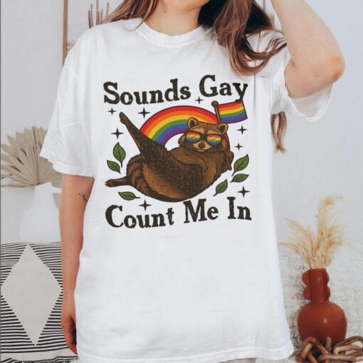 Gay Count Me In Racoon LGBT Shirt, Gift for LGBT Community, Pride Month T Shirt, Equality Sweatshirt
