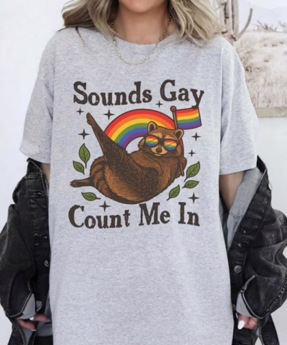 Gay Count Me In Racoon LGBT Shirt, Gift for LGBT Community, Pride Month T Shirt, Equality Sweatshirt