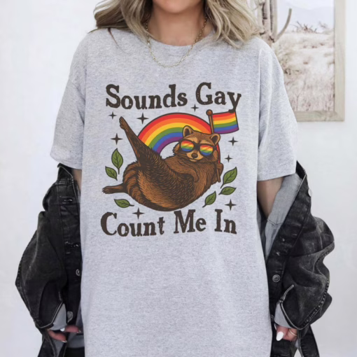 Gay Count Me In Racoon LGBT Shirt, Gift for LGBT Community, Pride Month T Shirt, Equality Sweatshirt