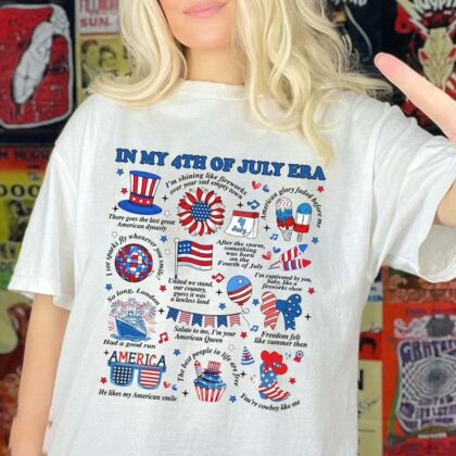 In My 4th of July Era Taylor Swift Vintage T Shirt, Swifties Crewneck Sweatshirt, Gifts For A Taylor Swift Fan