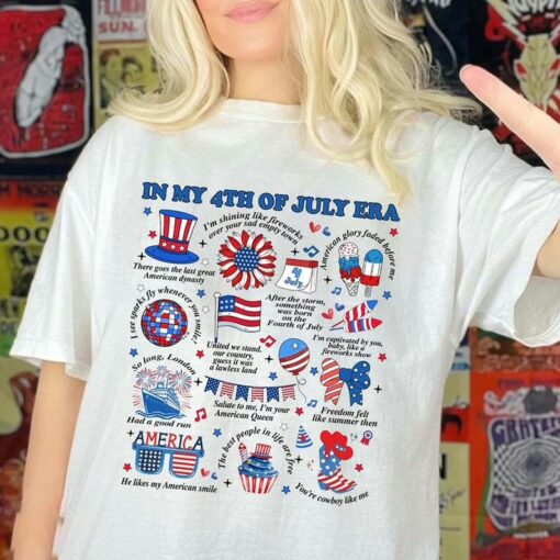 In My 4th of July Era Taylor Swift Vintage T Shirt, Swifties Crewneck Sweatshirt, Gifts For A Taylor Swift Fan