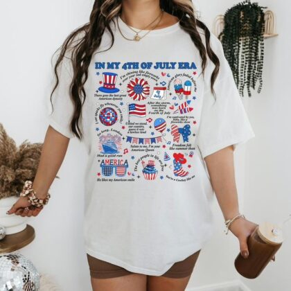 In My 4th of July Era Taylor Swift Vintage T Shirt, Swifties Crewneck Sweatshirt, Gifts For A Taylor Swift Fan