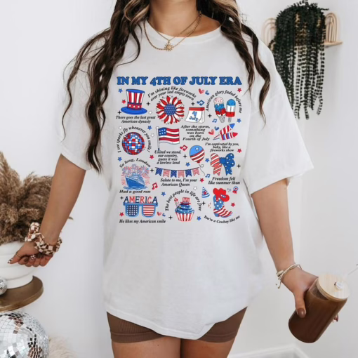 In My 4th of July Era Taylor Swift Vintage T Shirt, Swifties Crewneck Sweatshirt, Gifts For A Taylor Swift Fan