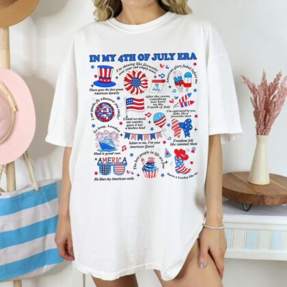 In My 4th of July Era Taylor Swift Vintage T Shirt, Swifties Crewneck Sweatshirt, Gifts For A Taylor Swift Fan