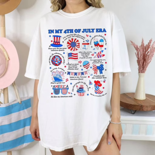 In My 4th of July Era Taylor Swift Vintage T Shirt, Swifties Crewneck Sweatshirt, Gifts For A Taylor Swift Fan