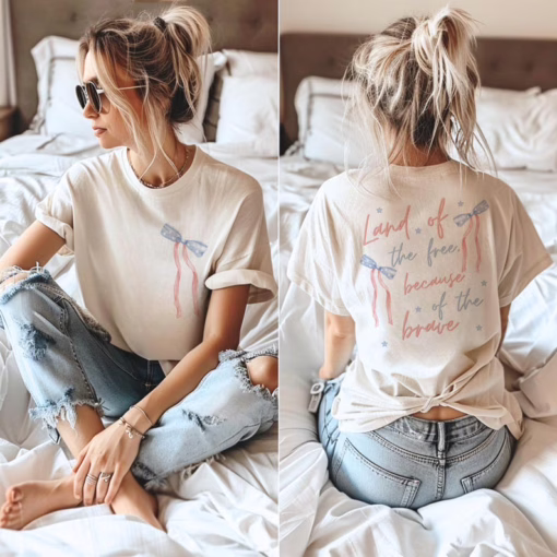 Land of the Free Because of the Brave Patriotic 4th Of July Shirt, Fourth Of July Shirt, Gift For Family