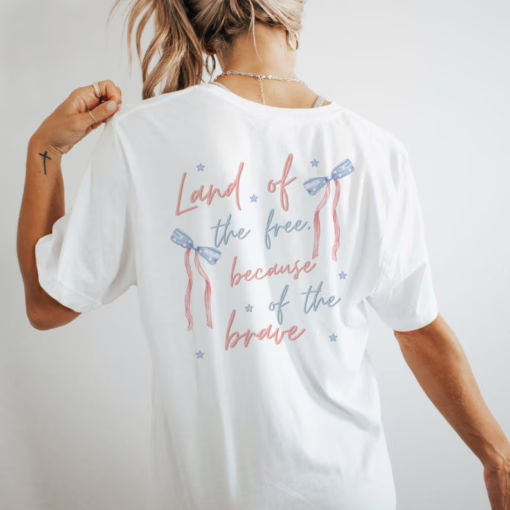 Land of the Free Because of the Brave Patriotic 4th Of July Shirt, Fourth Of July Shirt, Gift For Family