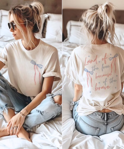 Land of the Free Because of the Brave Patriotic 4th Of July Shirt, Fourth Of July Shirt, Gift For Family