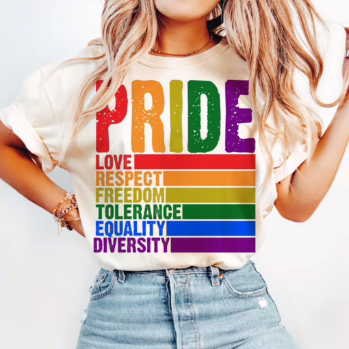 Love For All LGBT Rainbow T Shirt, Pride Month Crewneck Sweatshirt, Equality Sweatshirt, Gay Lesbian Gift